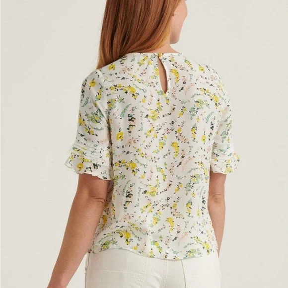 🦋 LUCKY BRAND SKYLAR PINTUCK FLORAL PRINT TOP! 🤩 - Picture 5 of 10